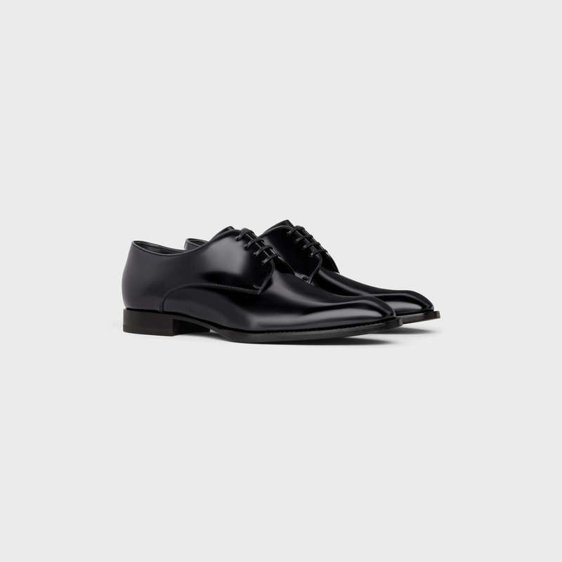 Celine Tuxedo Derby In Polished Bullskin Loafers Zwart | CL-591883