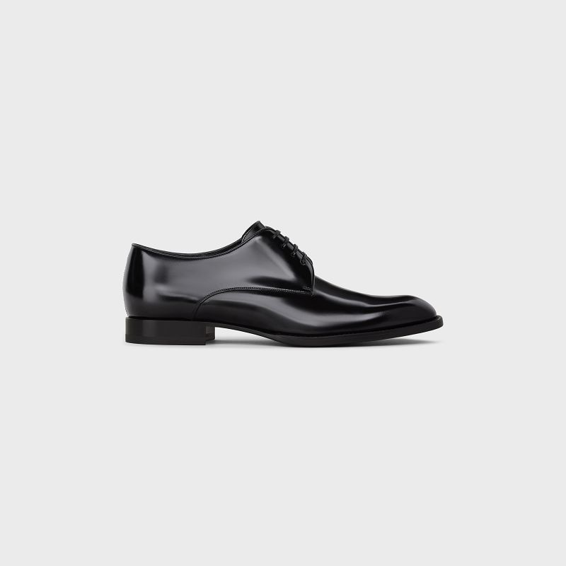 Celine Tuxedo Derby In Polished Bullskin Loafers Zwart | CL-591883