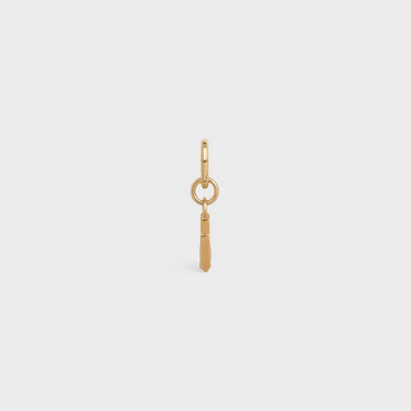 Celine U Charm In Brass Kleine Lederwaren Goud | CL-592940