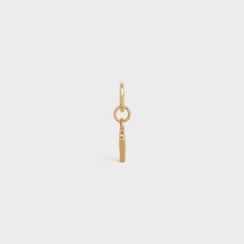 Celine V Charm In Brass Kleine Lederwaren Goud | CL-592941