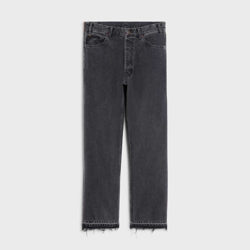 Celine Wesley Jeans In Charcoal Wash Denim Broek Grijs Lichtturkoois | CL-592052