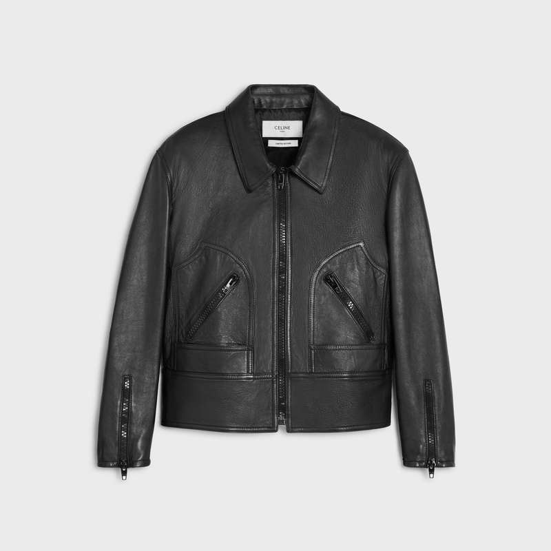 Celine Wiltern Blouson In Soft Leather Zwart | CL-591915