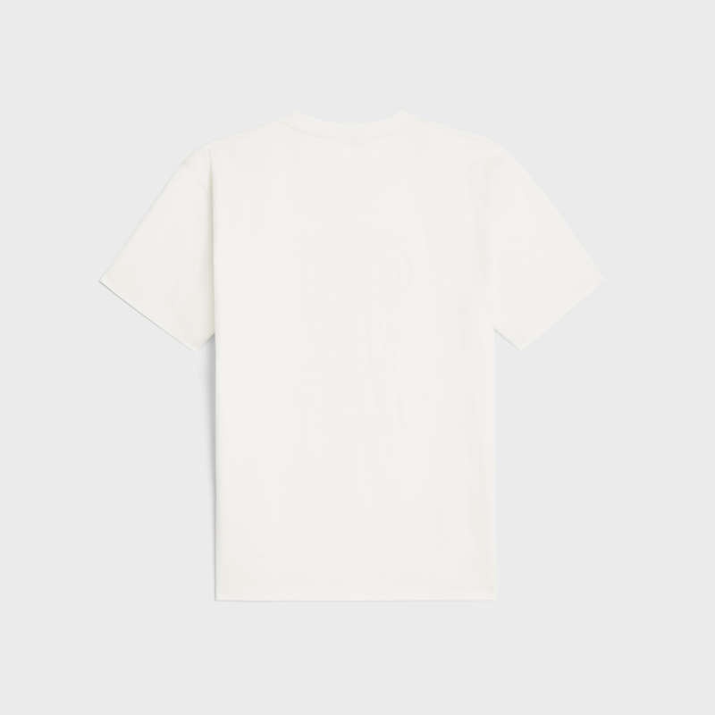 Celine Wiltern In Katoenen Jersey T-shirt Wit Zwart | CL-592121