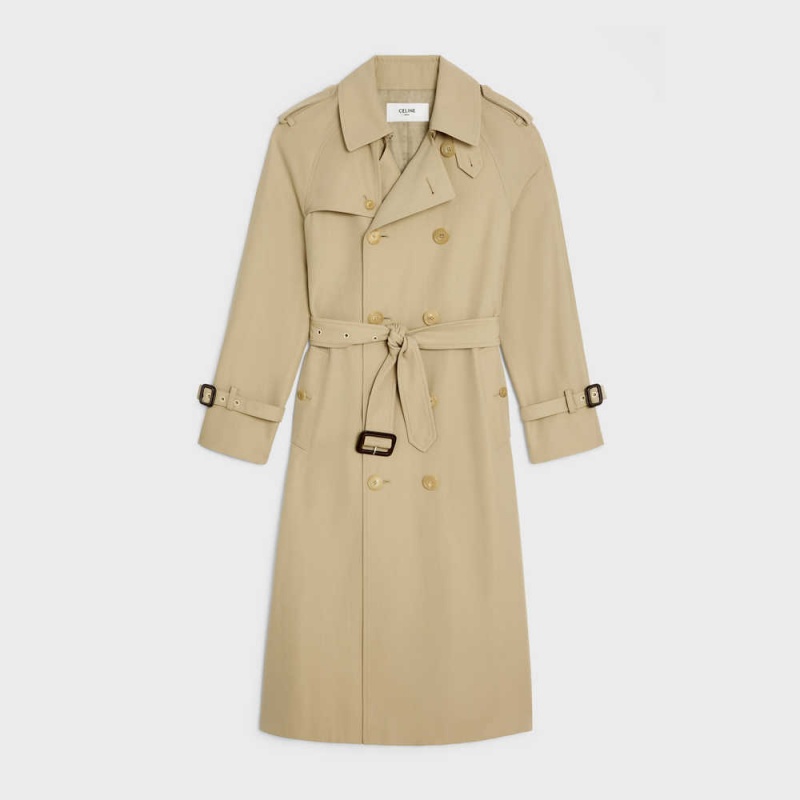 Celine Wiltern Trench In Katoenen Gabardine Jassen Beige | CL-592620