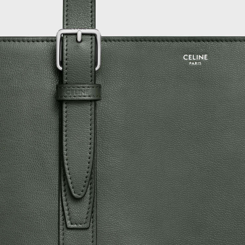 Celine With Gesp In Smooth Calfskin Cabas Donker | CL-591834