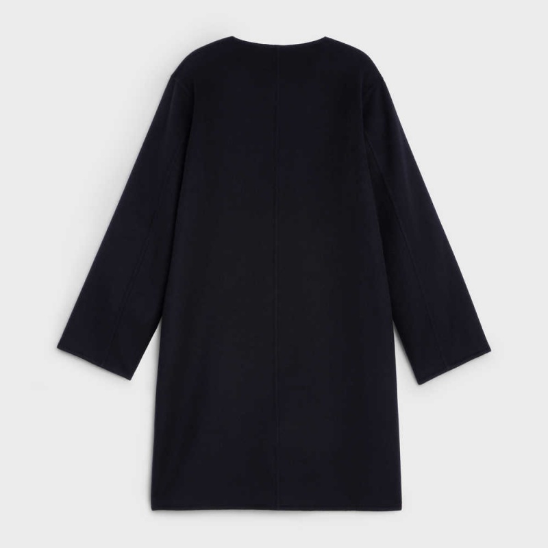 Celine With Pure Collar In Double Faced Cashmere Jassen Zwart | CL-592623