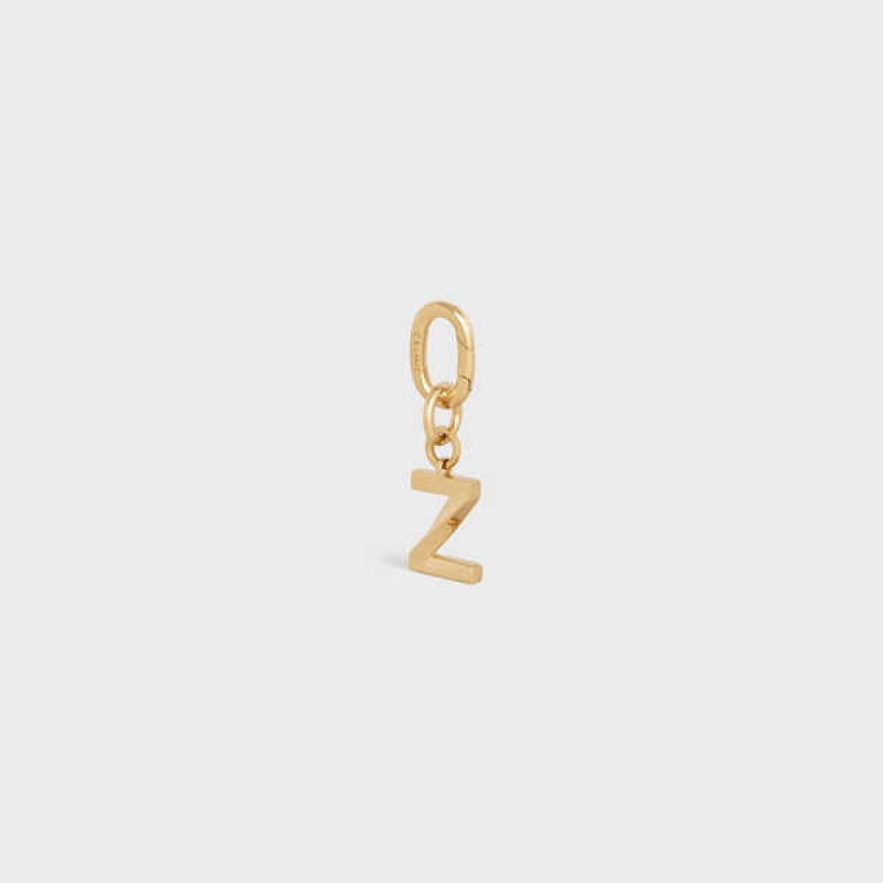 Celine Z Charm In Brass Kleine Lederwaren Goud | CL-592945